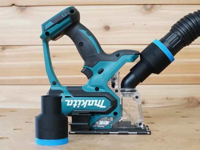 Drywall dust is a thing of the past with the Makita XDS drywall saw and our 1 7/8th" Hose adapter for a clean shop