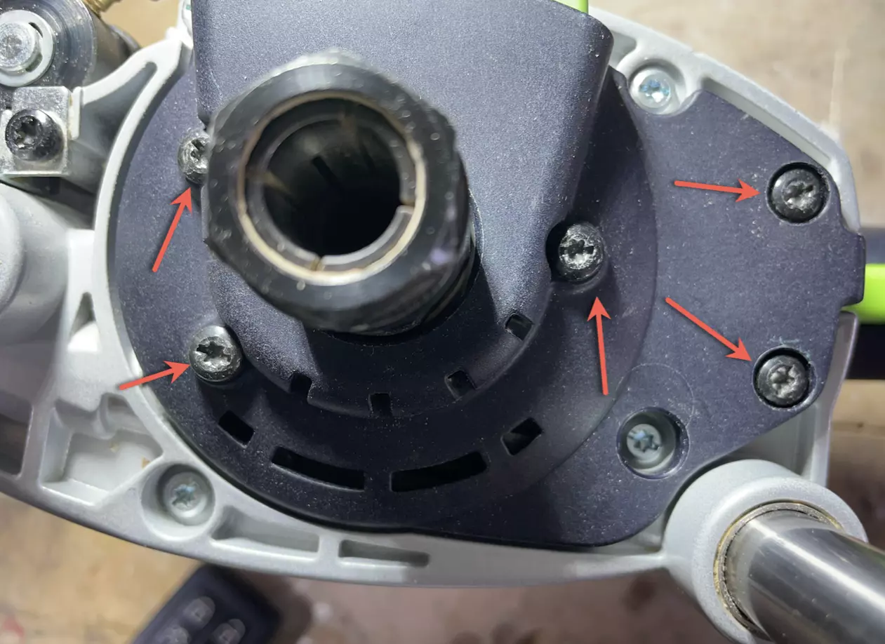 How to unscrew Festool 1400 collet cover