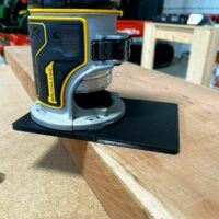 support your Dewalt 18v router with extended base plate