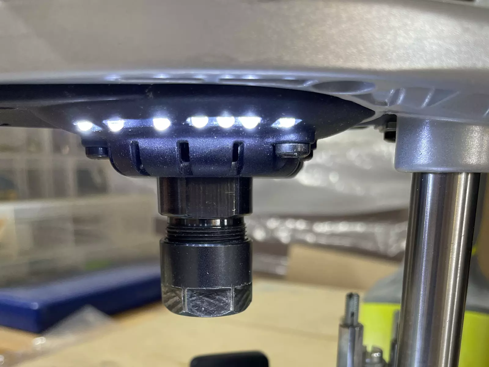 LED lights on the Festool 1400 router install