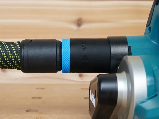 Connect your Festool 27mm hose to your Makita 18v Planar