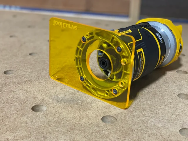 Dewalt trim router base plate made out of Acrylic