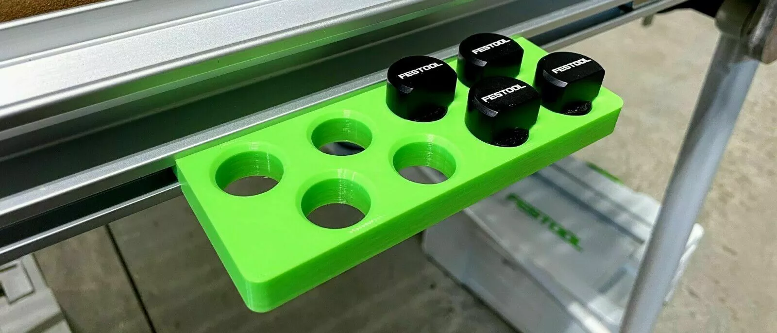 Store your bench dogs on the side of your Festool MFT Table