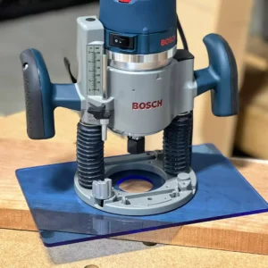 Acrylic extended base plate for bosch 1617 router