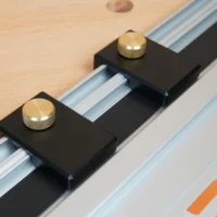 PowerTec Aluminum rail stops for the powertec track saw guide rail tracks