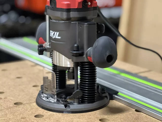 Connect your Skil router to your Festool, Wen and Makita track saws for straight cuts