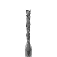 Bits&Bits 1/8" long reach spiral compression router bit with twisted carbide flutes and tapered shank
