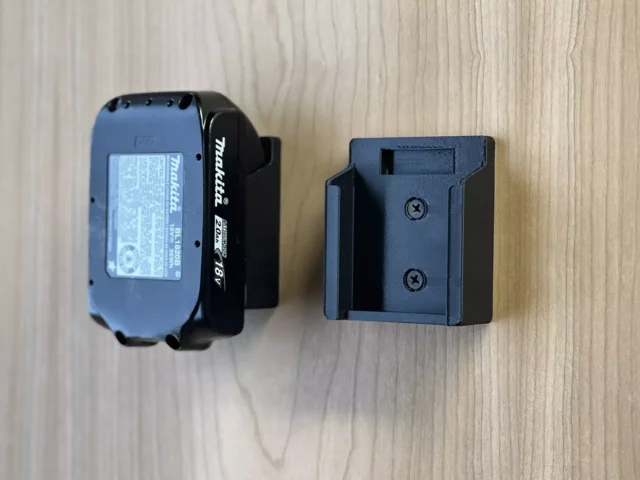 Mount Makita 18v LTX batteries on the wall for organized storage