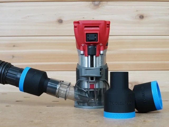 use your shop vac 1-7/8" hose with your Milwaukee M18 Router