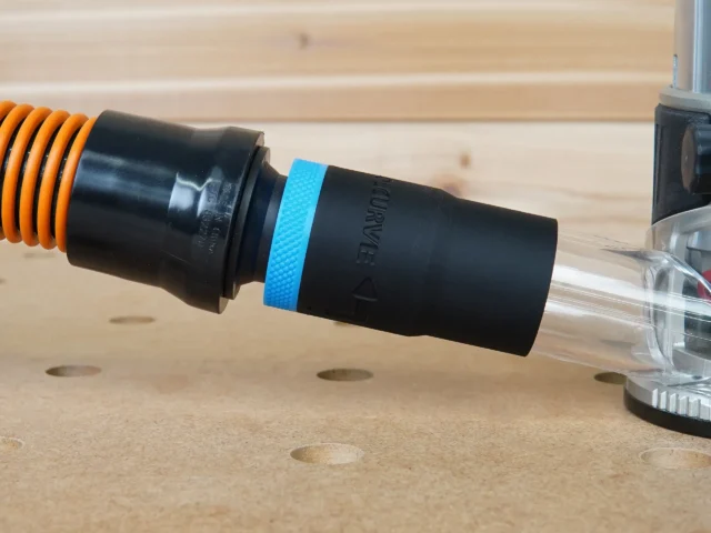 Use your Shop Vac Hose with your Makita Router for improved dust collection