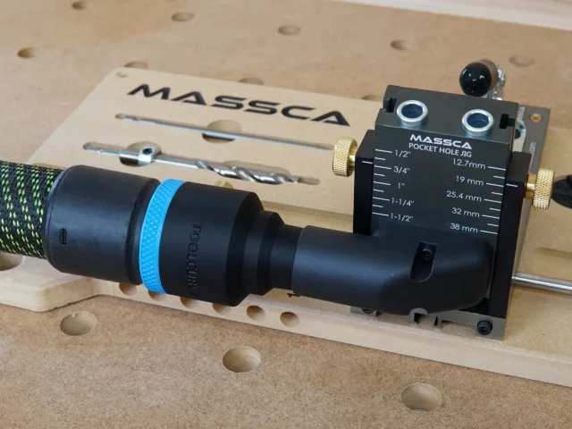 Festool 36mm hose adapter to use on the dust port of your Massca Pocket hole jig