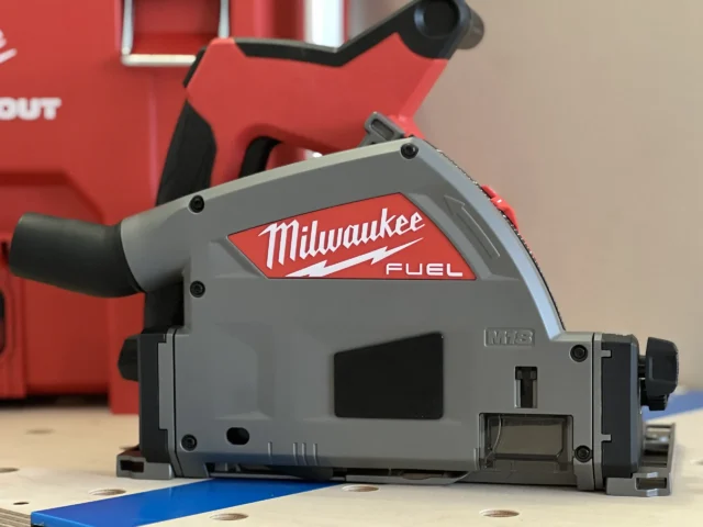 Improve your dust collection with the Milwaukee M18 track saw arbor cover