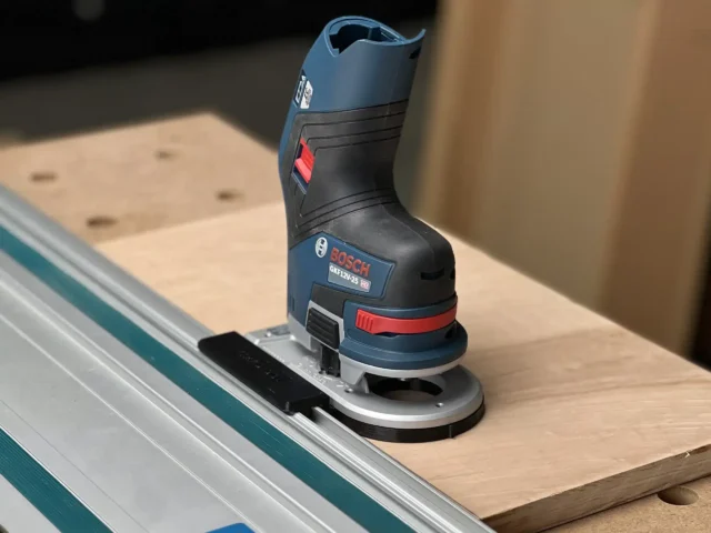 Makita track saw rail adapter for Bosch 12v edge router