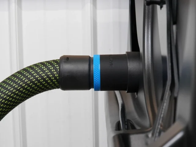 Use your 36mm Festool hose with your Saw Stop Jobsite Pro Table Saw lower 2 1/4" Dust port