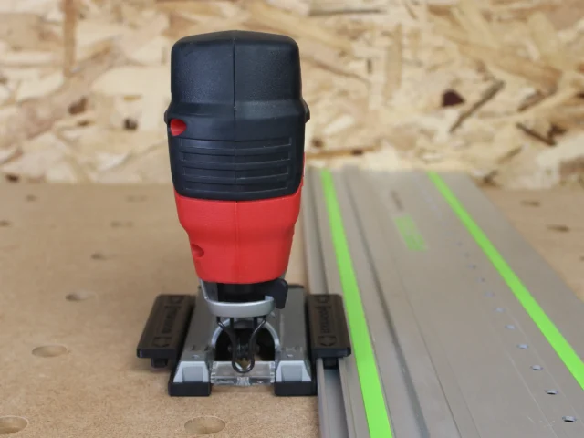 track saw guide rail adapter for Milwaukee M12 cordless Jigsaw