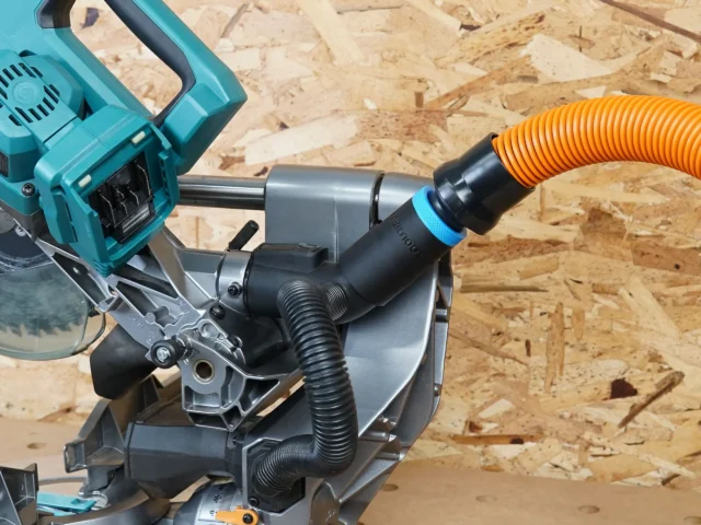 Use your 1 1/4th Shop Vac with your Makita 40v Miter Saw dust port
