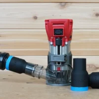 use your shop vac 1-1/4" hose with your Milwaukee M18 Router