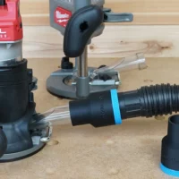 Milwaukee M18 2 1/4 HP Cordless router hose adapter for shop vac 1-7/8" hose