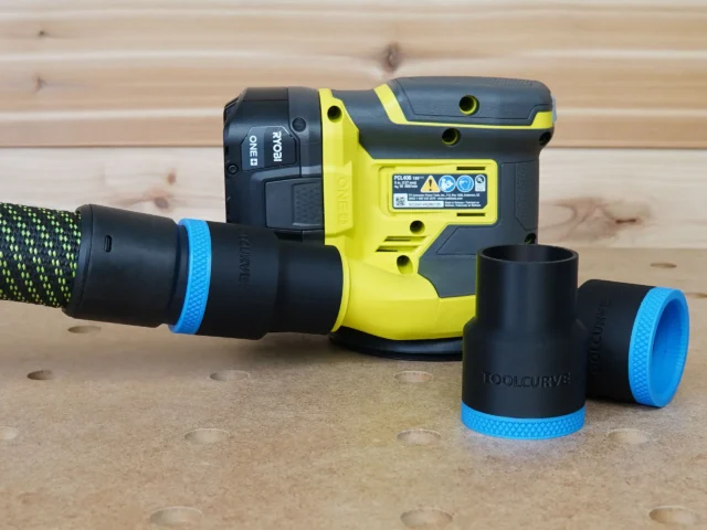 Use your 36mm hose adapter for the Ryobi 18v sander