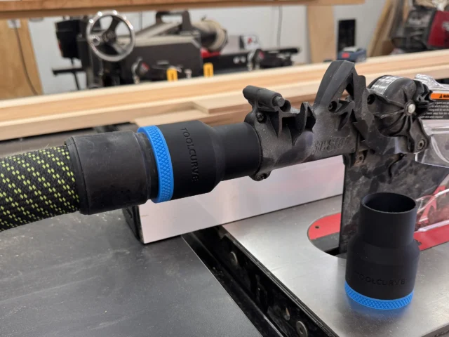 Use your 36mm Hose adapter with your Saw Stop Cast Iron Table Saw