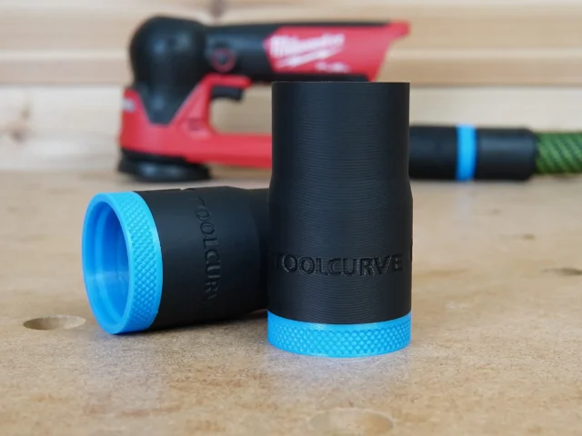 Hose adapter for Milwaukee M12 3in Sander to connect your various shop vac hose sizes
