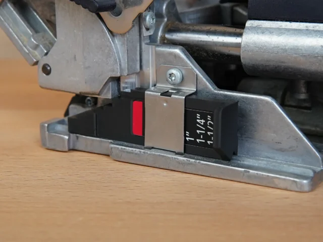 Imperial thickness gauge for the Festool DF500 Domino joiner