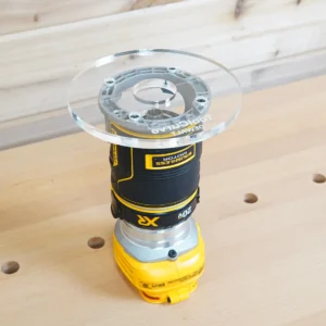 6" Round Acrylic Router Base Plate for DeWalt Trim Routers