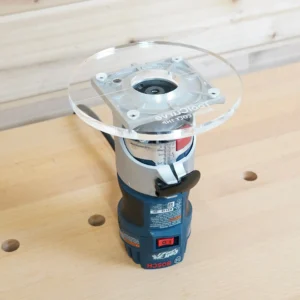 6″ Round Acrylic Router Base Plate for Bosch Colt 1 HP Trim Router