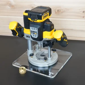 10" Square Acrylic Router Base Plate for Dewalt 20v 2-1/4 HP