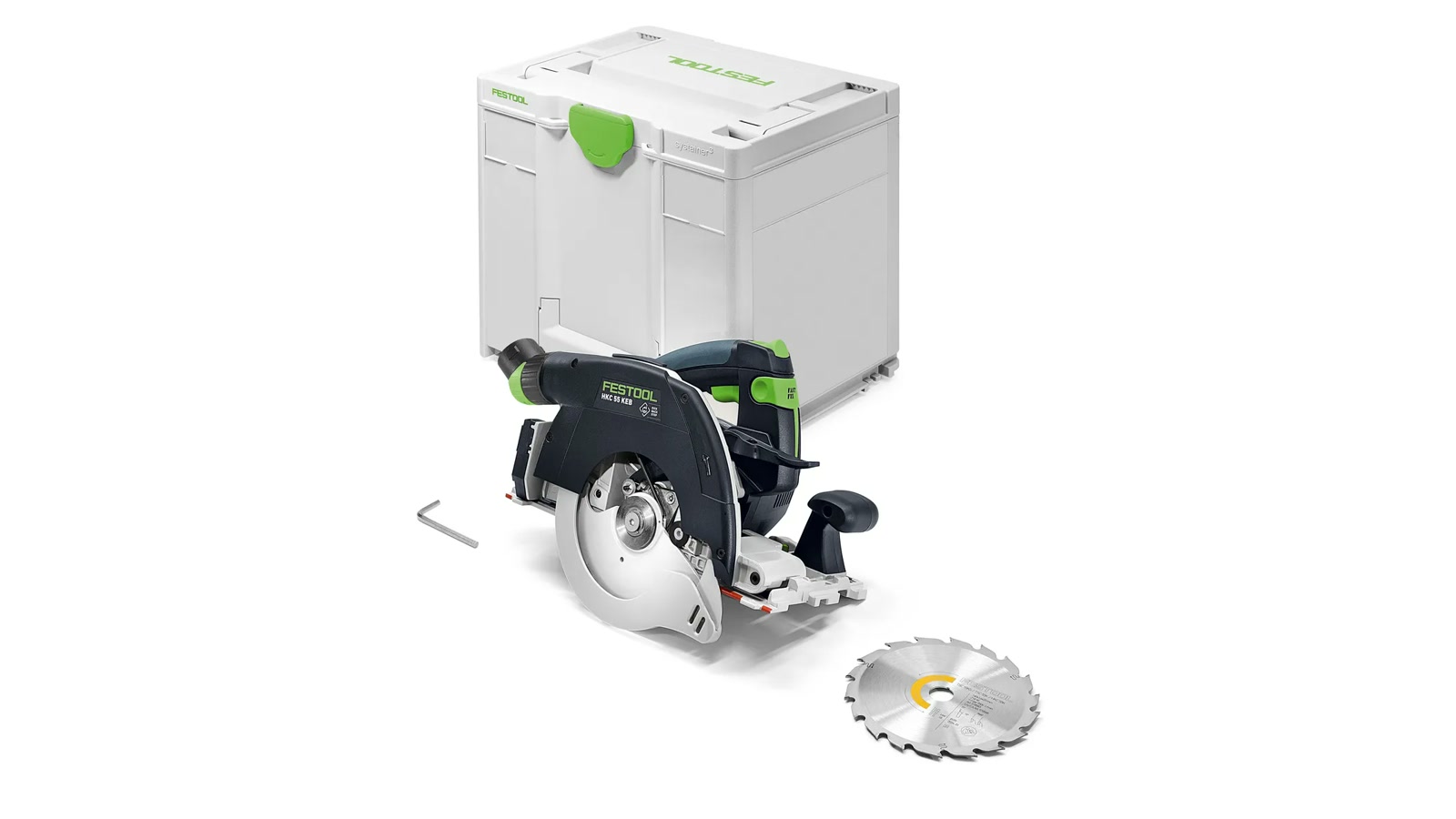 Festool HKC 55 K cordless carpentry saw with its Systainer and included blade