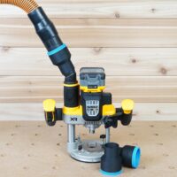 ToolCurve 2-1/2″ hose adapter for Dewalt 2-1/4 HP Cordless Plunge Router