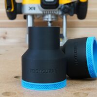ToolCurve 2-1/2″ hose adapter for Dewalt 2-1/4 HP Cordless Plunge Router