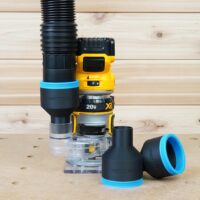 ToolCurve 2-1/2″ hose adapter for Dewalt Trim Router